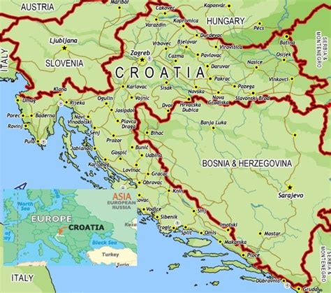 Map of Croatia (Updated 2024) .